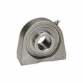 Iptci Tapped Base Pillow Block Ball Bearing Unit, 1.1875 in Bore, All Stainless Steel, Set Screw Lock SUCSPA206-19